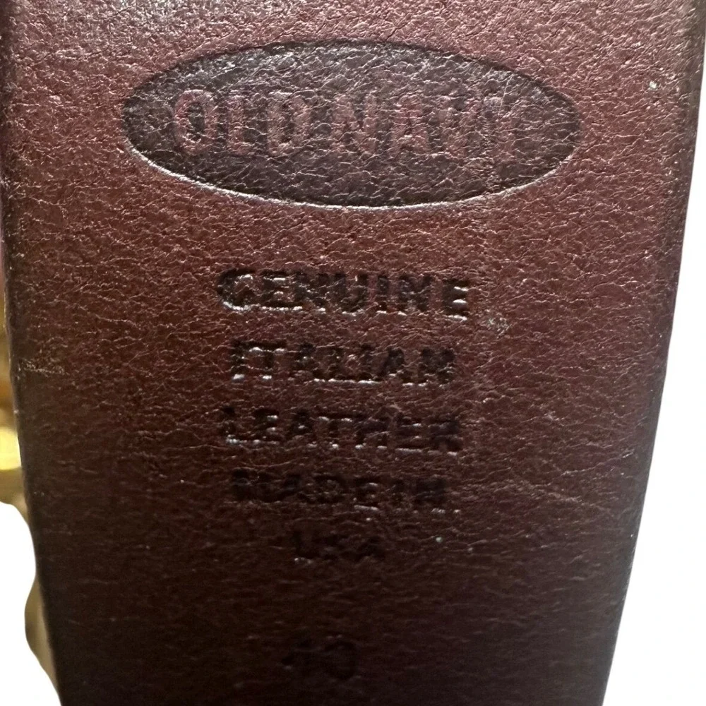 Old Navy Mens Brown Genuine Italian Leather Belt Size 40 Made in USA
